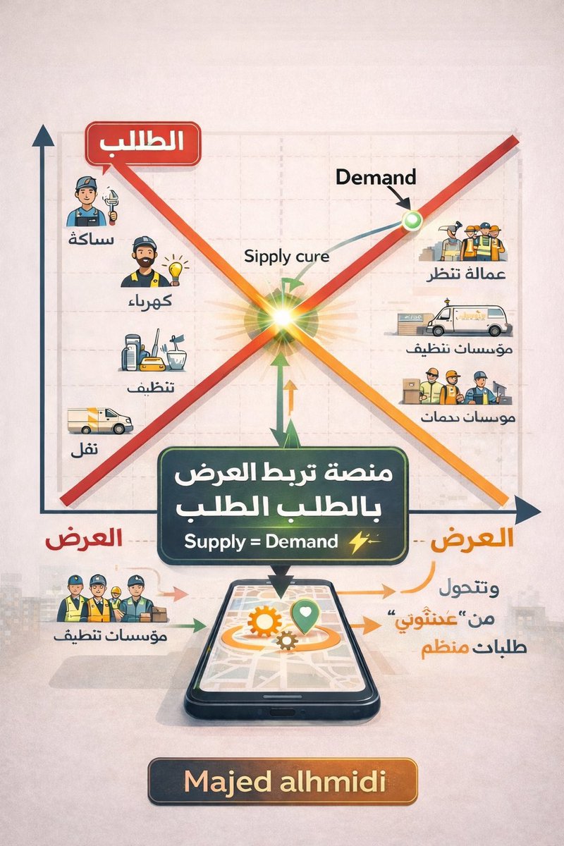 MajedSy2012's tweet photo. فيه سوق ضخم يتحرك يوميًا… بدون تنظيم 👇

خدمات:
• سباكة
• كهرباء
• تنظيف
• نقل عفش
• عمالة منزلية

📊 الأرقام:
• آلاف الطلبات يوميًا
• متوسط الفاتورة: 120 – 400 ريال
• تكرار عالي

📍 المشكلة:
• عمالة تنتظر بشارع 
• مؤسسات بدون تشغيل كامل
•أجار غالي على السباك بشارع كويس 
• عميل ما يعرف يوصل بسرعة

💡 الفرصة:

منصة تربط:
Supply + Demand + Operations

وتحول السوق من “عشوائي”
إلى “تدفق طلبات مستمر” ⚡️

اللي صار في أوبر 
قابل يتكرر هنا

لكن في خدمات “أساسية يومية” 💰

المشكلة مو في الطلب…
المشكلة في التنظيم.

#ريادة_الأعمال #افكار_مشاريع #مشروع