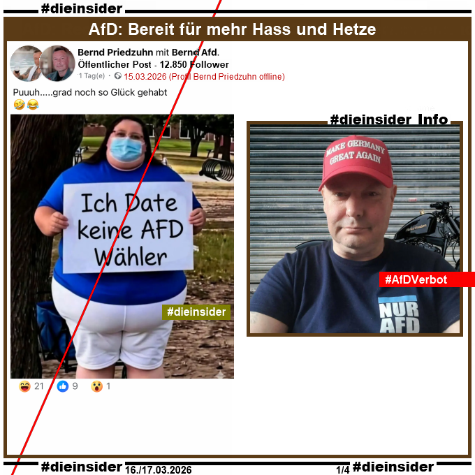 Die_Insider's tweet image. Wenn man KI-Bilder generieren und teilen muss, um seine Frauenfeindlichkeit und seinen Hass rauszurotzen!
 
#LautGegenNazis #NiemalsAfD #AfDVerbot
#Antifaschismus #GemeinsamGegenHass #DieInsider