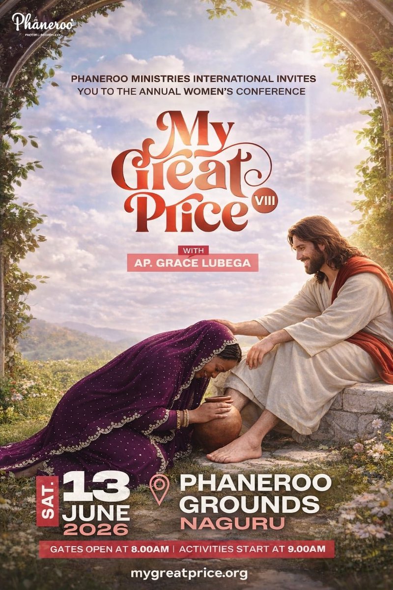 A woman must know how to cover her glory. This she does by submitting to her husband. It does not in any way lessen her glory or make her less anointed.

#MyGreatPrice2026
#13thJune2026