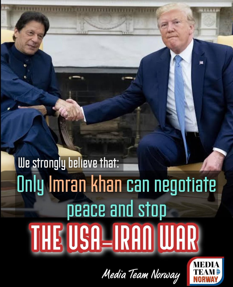 ptinorge's tweet photo. We strongly believe that, in this critical moment, only @ImranKhanPTI has the ability to negotiate peace and end the USA–Israel–Iran conflict. 
#IranWar‌ #IranIsraelWar https://t.co/y9yqw2Yme6
