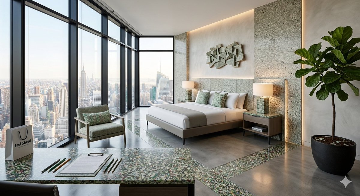 HotelBanque's tweet photo. Happy St. Patrick’s Day! ☘️Hoteliers can take "going green" to a whole new level—literally. While we’re all celebrating with shamrocks and spirits, the hospitality industry can use ways to turn actual "green" (shredded currency, retired cash) into sustainable gold. Interested? https://t.co/D617wzurXf