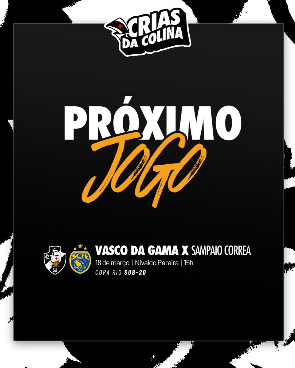 vascobase's tweet image. 🗓️ Confira o próximo jogo da #BaseForte! 

📺 VascoTV

#BaseForte 
#VascoDaGama