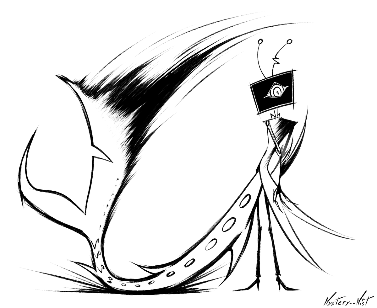 #VoxWeek2026 📺🦈⚡️

Some repost art since I don't any new art from my Shark Vox AU :")