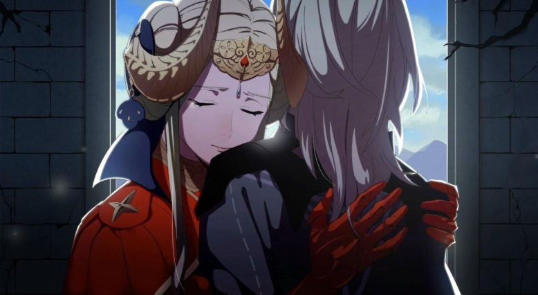MunificentFan's tweet photo. the reason the camera angle doesn't go below the shoulders in this scene is to hide Edelgard grinding on Byleth's knee https://t.co/8ZbrvmVRqE