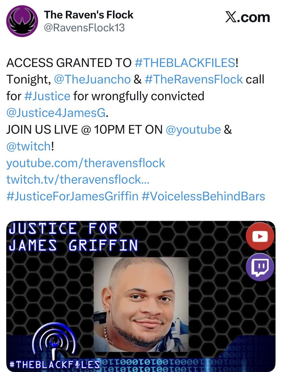 Justice For James Griffin tweet media