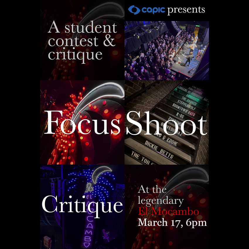 CAPICToronto's tweet photo. Student and Emerging Talent Portfolio Review and Photo Contest at the El Mocambo Tuesday, March 17, 2026 6-8:30PM 📂Bring Your Portfolio📷Bring Your Camera 📷https://t.co/0jp4UkzJ34 #centennialcollegephotography, #tmu_wusc, #ocadu_photo, #humberphotoandvisualarts, #g44photo, https://t.co/DkQzN5VCqJ