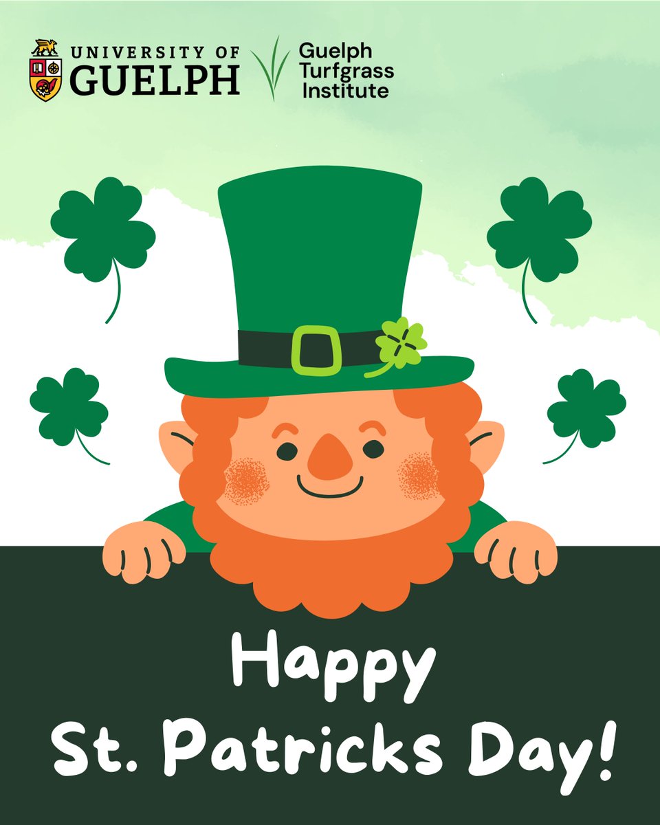 GuelphTurf's tweet photo. Happy St. Patrick's Day from the people who REALLY love green! Wishing you a lush and lucky day from GTI!
#Stpatricksday #turflife #greengoals #turfcrew #plantscience https://t.co/0C1HDQY99T