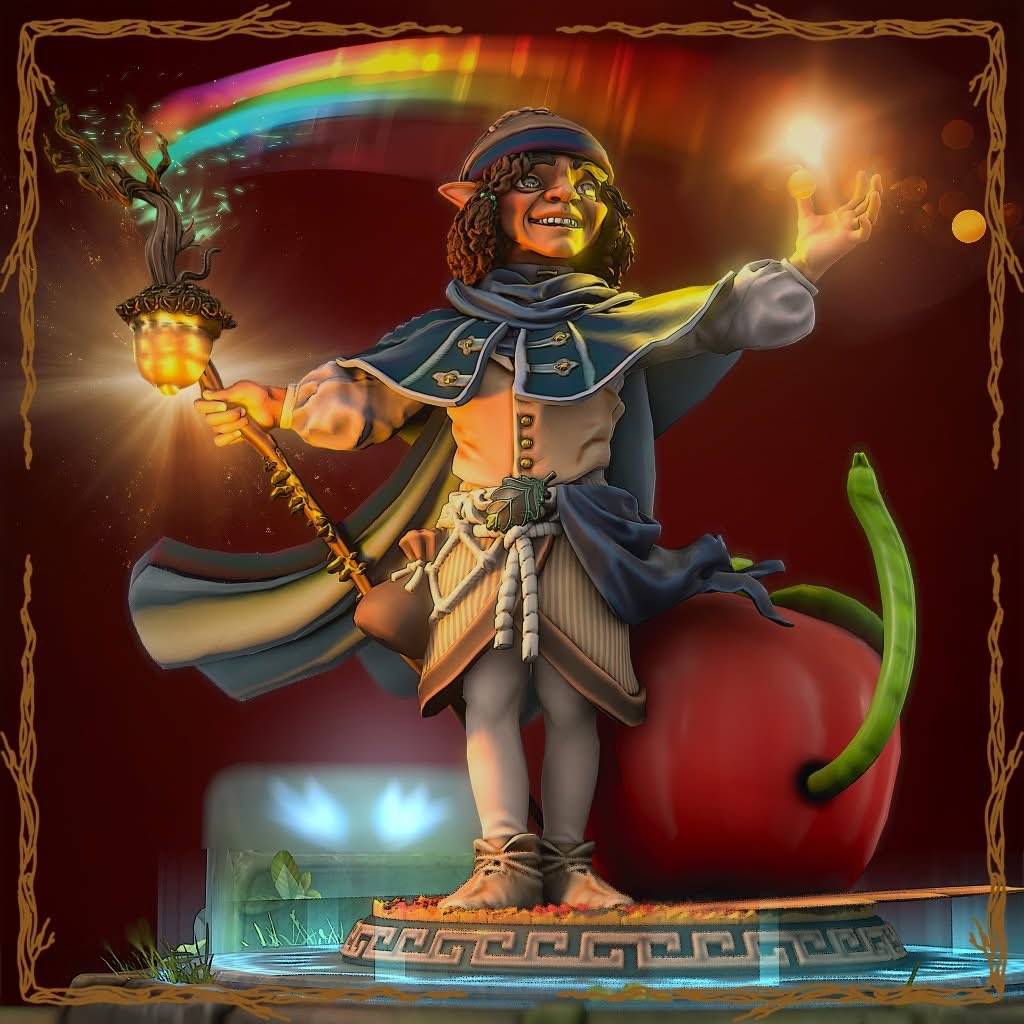 HeroOfTheForge's tweet photo. @HeroForgeMinis Technically a Brownie, Baskin Willowshade is nonetheless a fey fairy species. While not a celestial spirit, he is best friends with the Courie grig, Glendizzy. Baskin is not tasked like the grig, but chooses to support his friends anyway. https://t.co/N8RaWxusyn