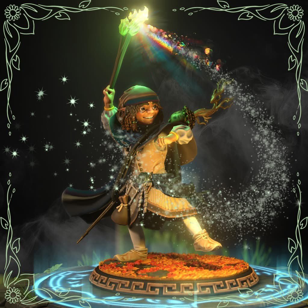 HeroOfTheForge's tweet photo. @HeroForgeMinis Technically a Brownie, Baskin Willowshade is nonetheless a fey fairy species. While not a celestial spirit, he is best friends with the Courie grig, Glendizzy. Baskin is not tasked like the grig, but chooses to support his friends anyway. https://t.co/N8RaWxusyn