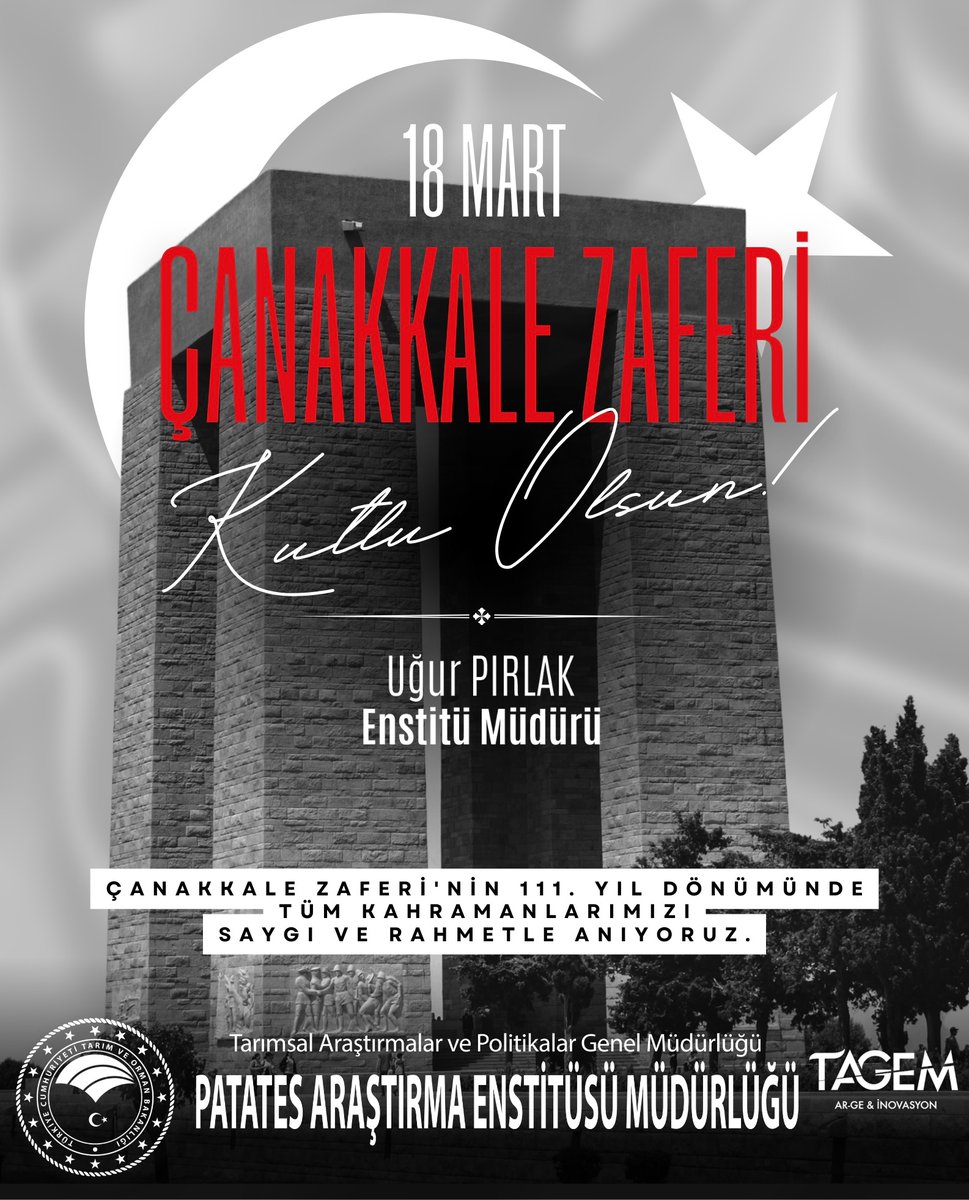 Patates Araştırma Enstitüsü Müdürlüğü (@patatesarsenst) on Twitter photo 