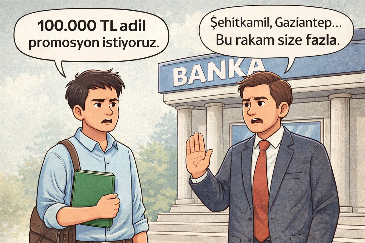 kaplanmehmetka's tweet photo. Gaziantep’te on binlerce öğretmenin maaşını yönetecek bankalar için 75.000 TL promosyon teklifi adil değil. Türkiye’de 90-100 bin TL örnekleri varken Gaziantep öğretmeni hakkını istiyor: 100.000 TL adil promosyon.
#gaziantepöğretmenlerimağdur https://t.co/2Ov3LKZ4SK