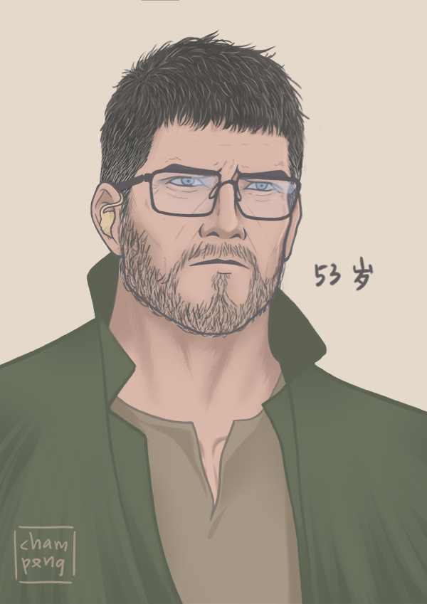 "Alpha, do you read me, Sir?"

Yes, I gave him glasses again.
#ChrisRedfield #RE9
