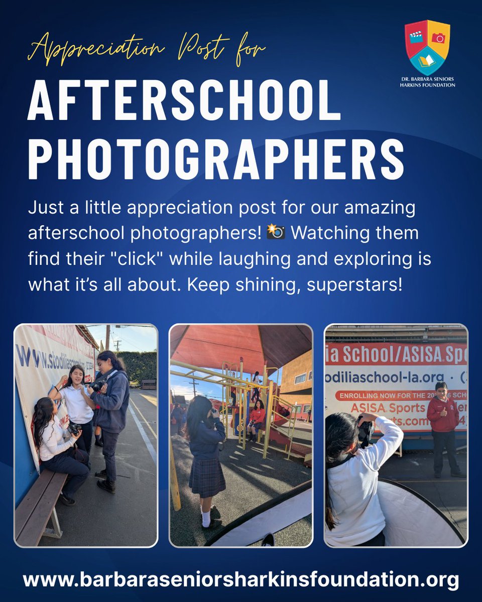 Just a little appreciation post for our amazing afterschool photographers! 📸 Watching them find their "click" while laughing and exploring is what it’s all about. Keep shining, superstars! 🌟