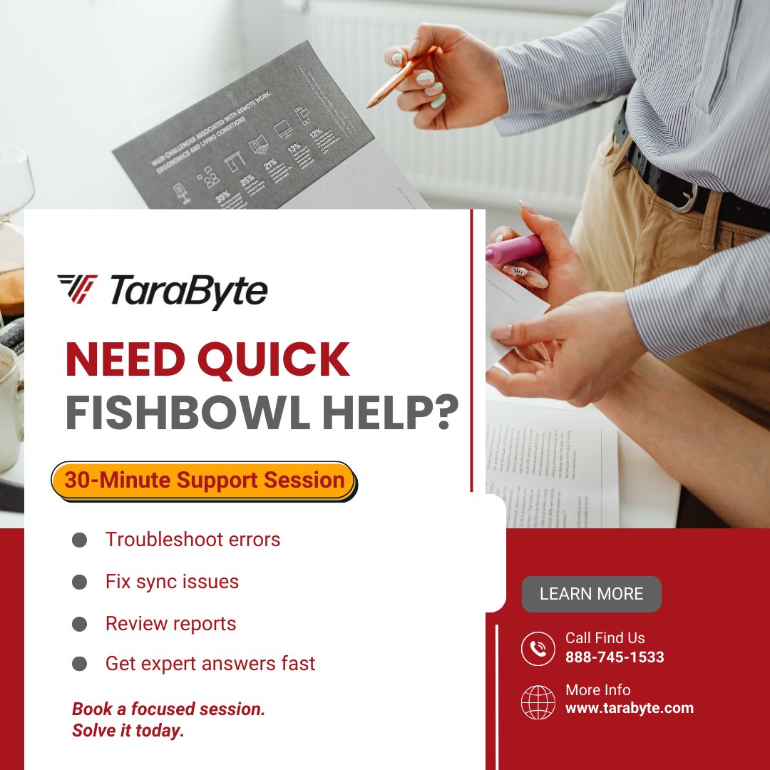 TaraByte01's tweet image. Stuck on a Fishbowl issue? Don’t spend hours guessing.
Get direct expert help in a focused 30-minute session.

Book here: na2.hubs.ly/H04k8Bj0

📞 (888) 745-1533

#FishbowlSupport #InventoryHelp #QuickBooksIntegration #TaraByte