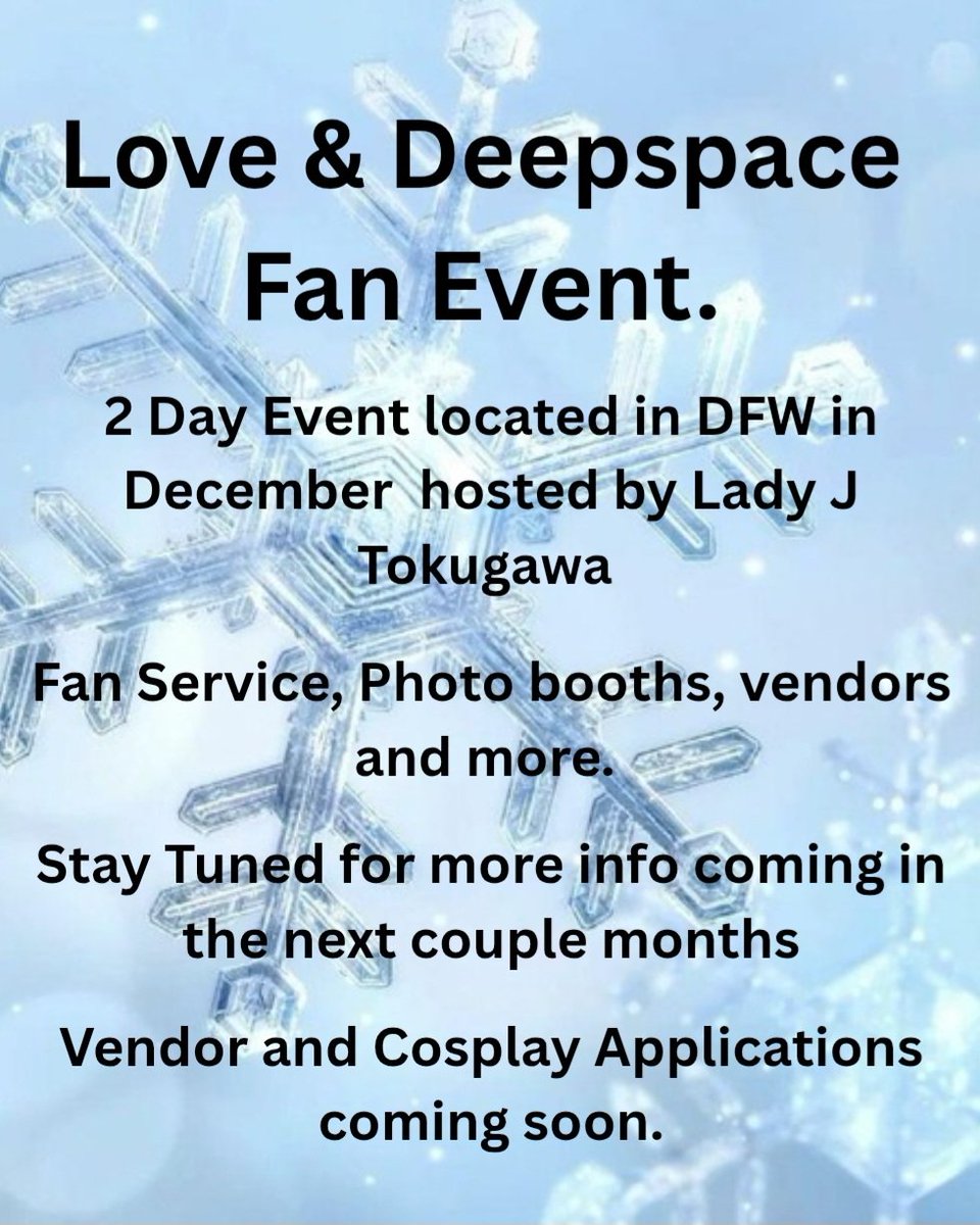 Stay tuned

#LoveandDeepspace