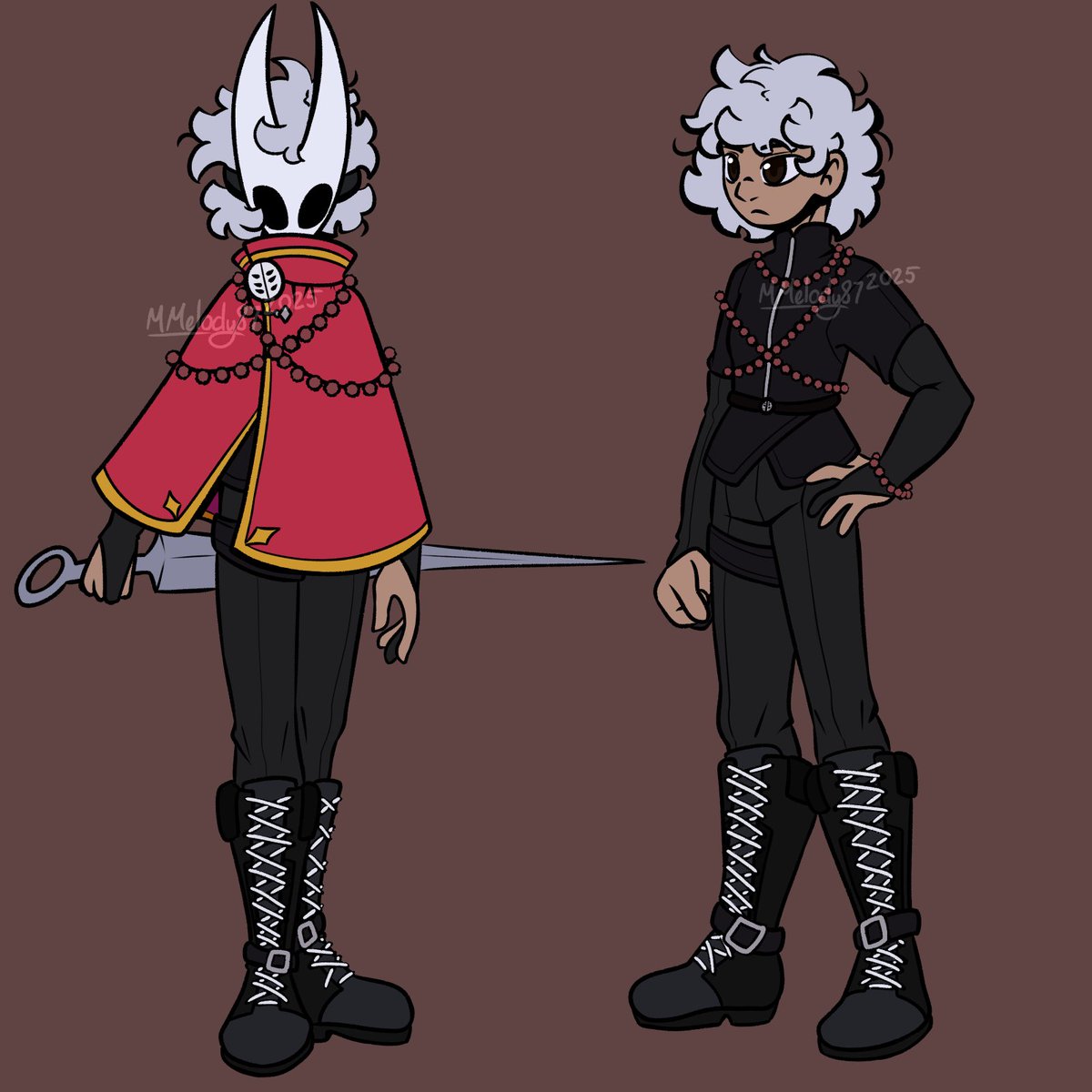 MMelody87's tweet photo. i've been making gijinkas for #silksong characters <3 hornet and lace first https://t.co/XLZo5Wxcba