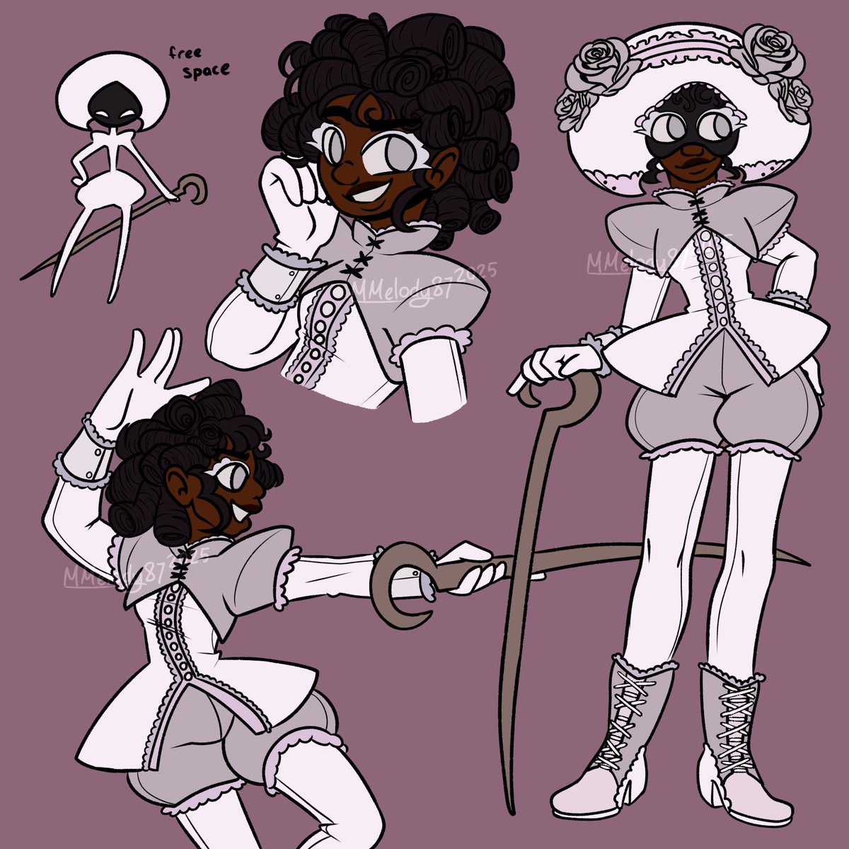 MMelody87's tweet photo. i've been making gijinkas for #silksong characters <3 hornet and lace first https://t.co/XLZo5Wxcba