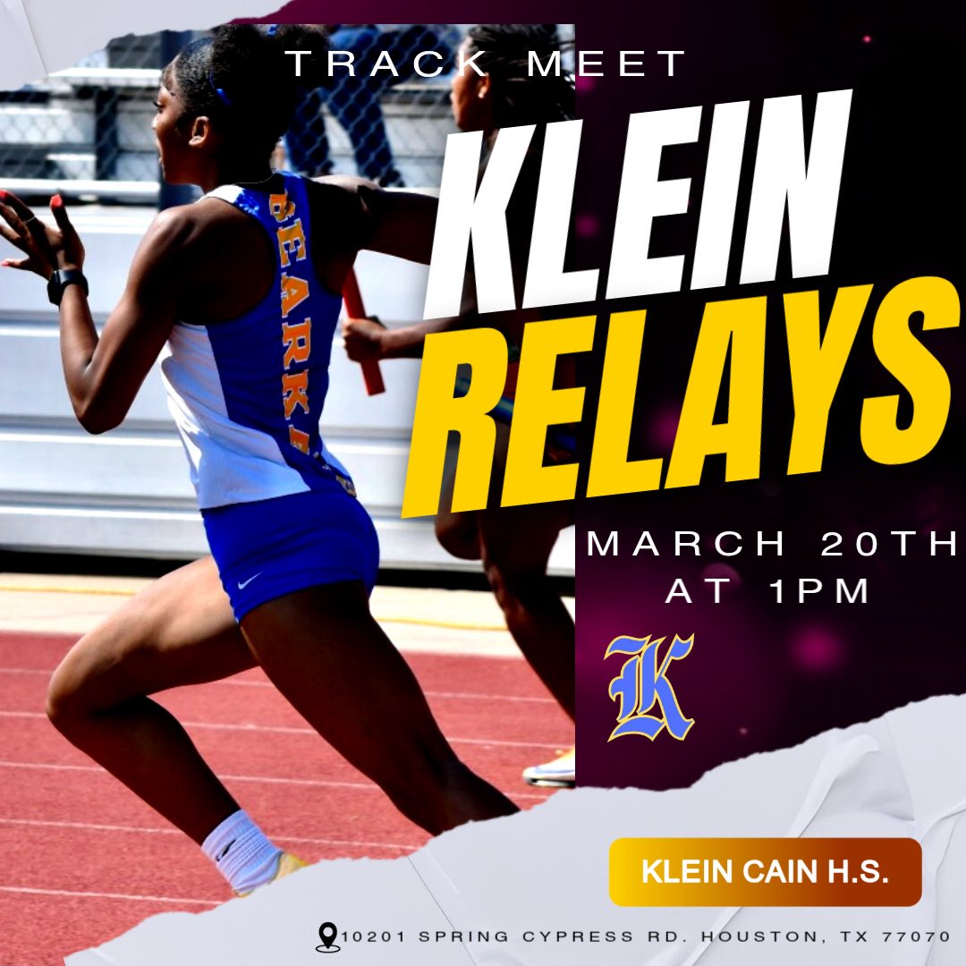 jmrogers_cte's tweet photo. This Friday, Come Watch @AliyaJourdan at the Klein Relays! #KleinHighTrack #Athlete https://t.co/81oWyiOfAH