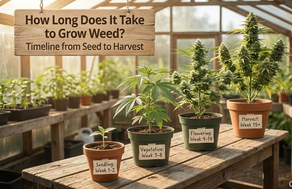 How long until harvest?

🌱 Germination: 3–10 Days 
🌿 Seedling Stage: 2–3 Weeks 
🌳 Vegetative Stage: 3–8 Weeks
🌸 Flowering Stage: 7–14 Weeks 
✂️ Harvest &amp; Cure: 3–6 Weeks

💎 Check the full breakdown
cannabizseed.com/how-long-does-…
#growyourown #cannabisseeds #cannabisgrow #thc #qsmp2