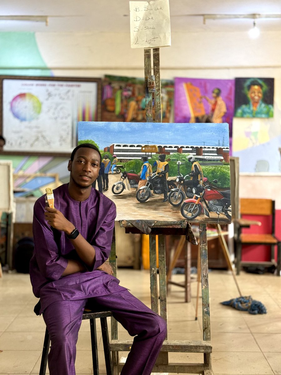 An OAU student painted the bike men and it came out 🔥🎨
For the love of art, rate this on a scale of 10… don’t scroll without rating!