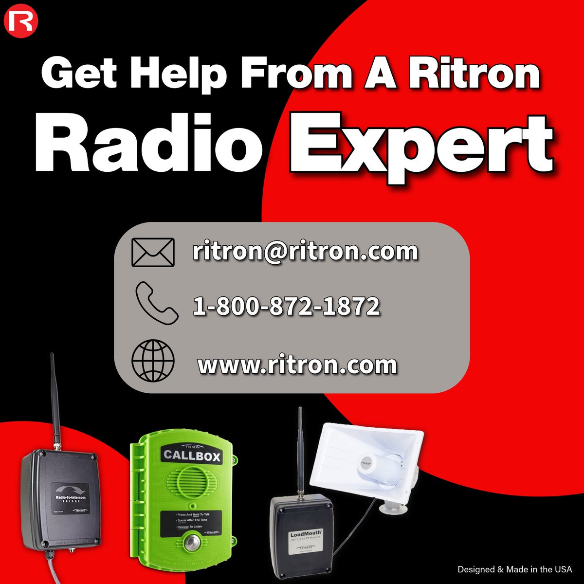 No matter your industry, reliable #communication is key to keeping operations #efficient and #safe. Whether you need a system upgrade, better coverage, or expert advice, our team is here to help!

Contact Us: hubs.li/Q047bQ2x0

#Ritron #WirelessSolutions #2WayRadios #Radios