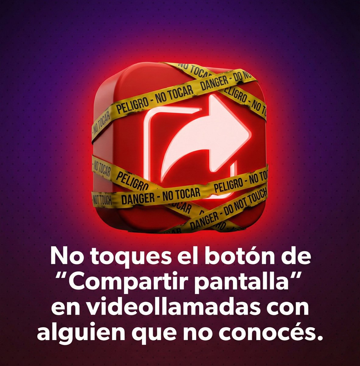 NaranjaX's tweet photo. ""Che, ¿me compartís pantalla que se ve mal?"" 🚩

Esa es la frase que usan ahora para vaciarte la cuenta mientras vendés algo usado. No es mala conexión, es un estafador sentado en primera fila viendo tus claves.

Toda la info acá: