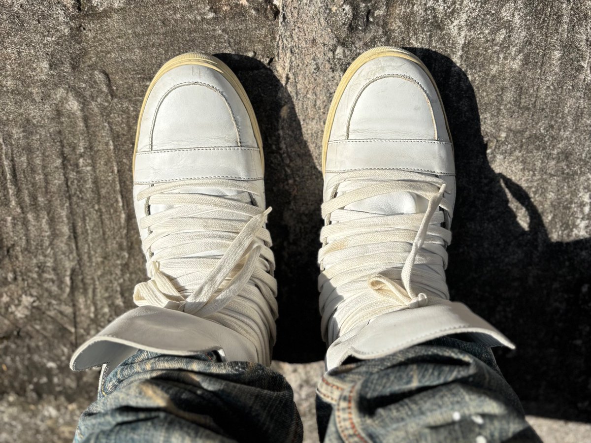 kris van assche multi lace sneaker
