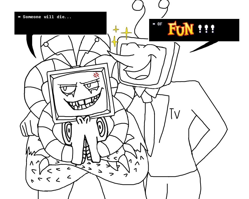 CelestialRaptor's tweet photo. I made a chopped doodle with Tenna and my Omega Flowey design for funsies
Outgoing clingy TV host CRT, and the jaded, grown up, thorny shell of a kid he watched over
#Tenna #OmegaFlowey #Deltarune #Undertale https://t.co/pGRXWxwxkd