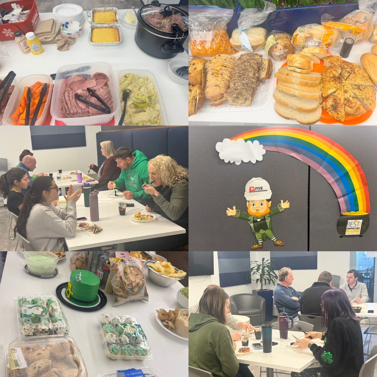 Celebrating St. Patrick’s Day with a potluck at the office. ☘️🇮🇪