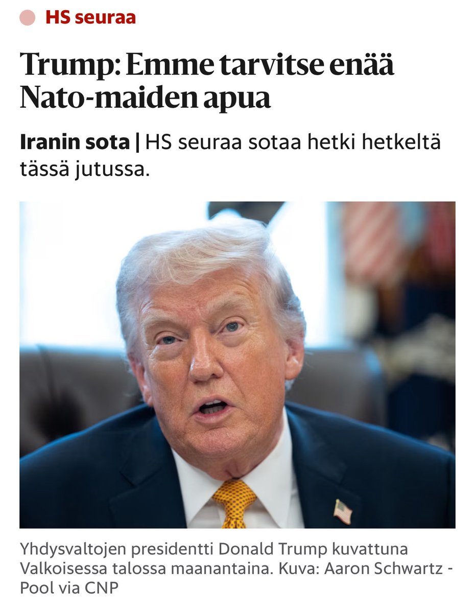 Trump asked Germany for help. They asked him what is 5 plus 4 is. He said 9. The Germans said exactly.