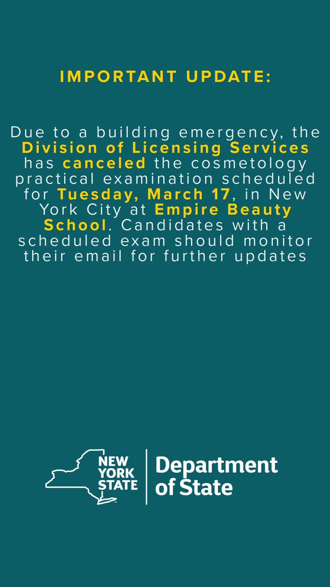 NYS Department of State tweet media