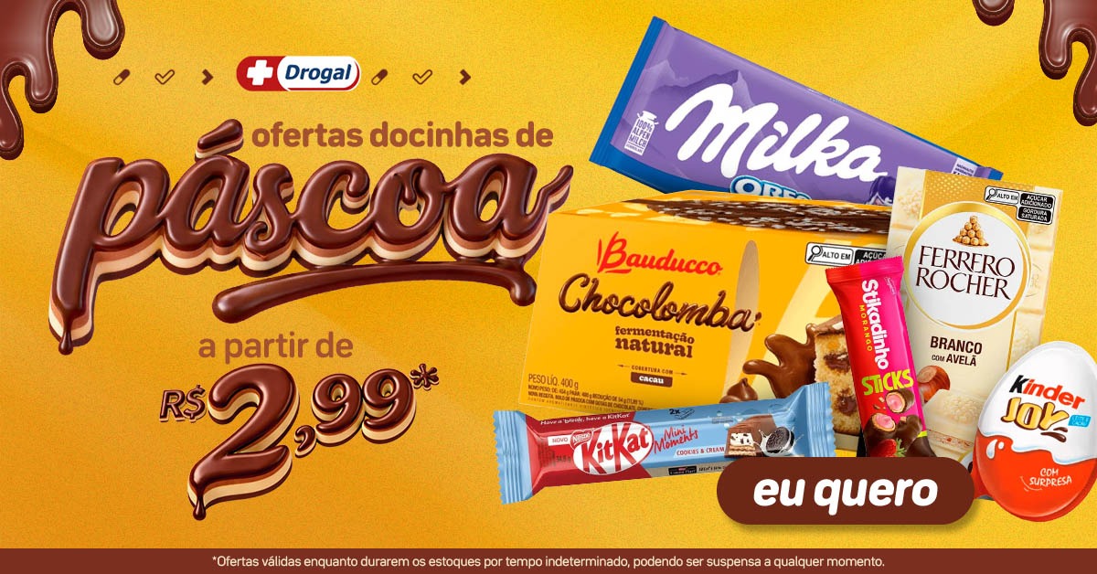 RedeDrogal's tweet photo. O Coelhinho da Páscoa passou na Drogal! 🐰

Tem delícias a partir de R$2,99 para todos os gostos.
Presenteie quem você ama ou aproveite pra se mimar! 🎁

📲 Acesse o site, abra o app ou passe na Drogal mais próxima e garanta já suas delícias de Páscoa!
https://t.co/5Vf3oZ8gmD https://t.co/2YDAhF0I5F
