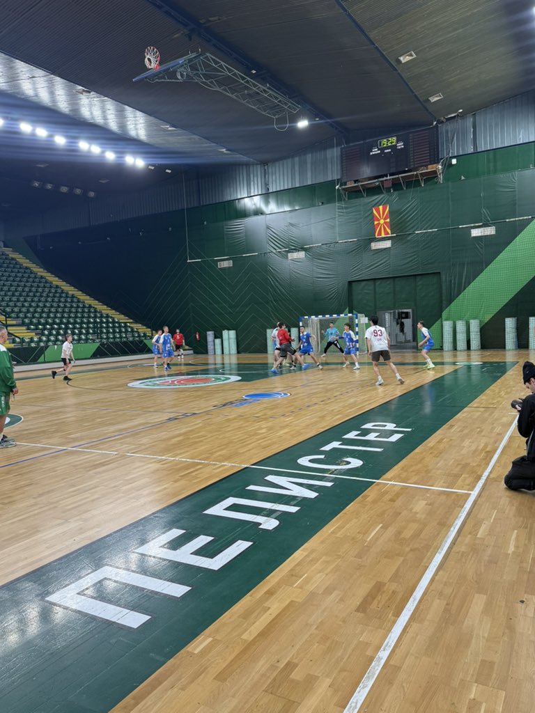 OSUteamhandball's tweet photo. Ohio State Handball is currently scrimmaging HC Pelister U18 team. The boys trail at half but continue to improve against top competition. https://t.co/jg6EySsKmk