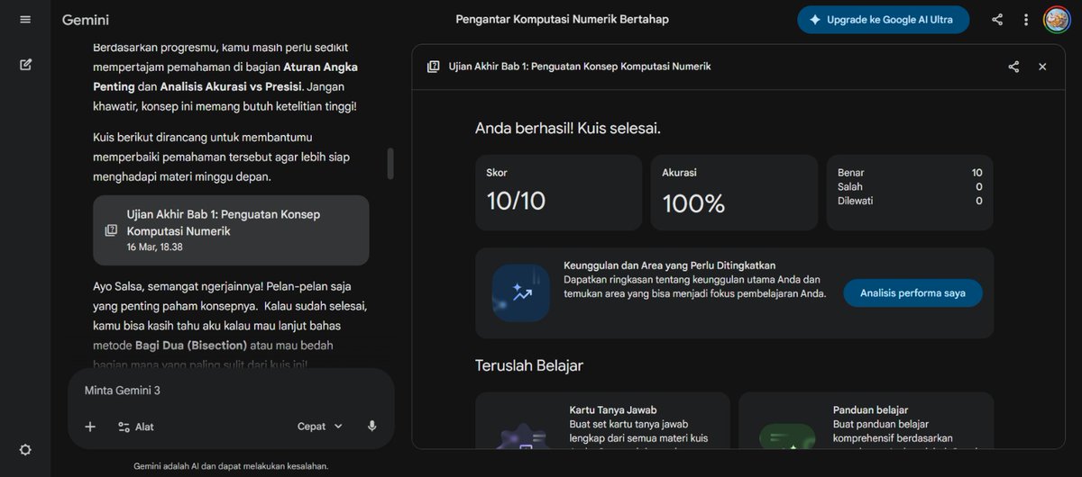 Mots! Gemini AI dah makin canggih, udah ada fitur flashcardnya buat belajar!
Wajib coba sih ini🥶🤤#GoogleStudentAmbassador #TeamGoogle2026 #Gemini #TeamGoogleID #TeamGeminigsa2026