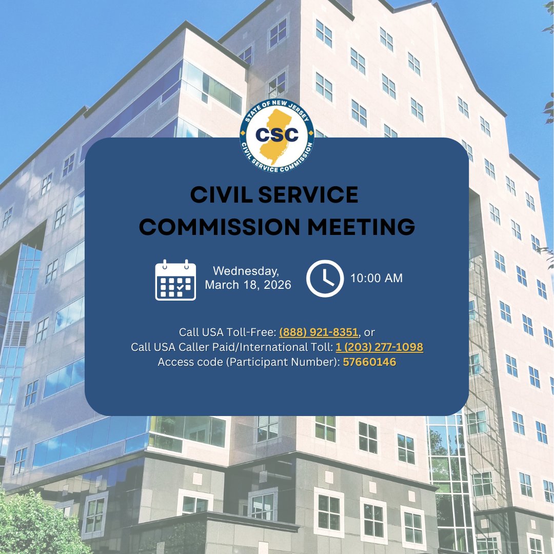 New Jersey Civil Service Commission tweet media