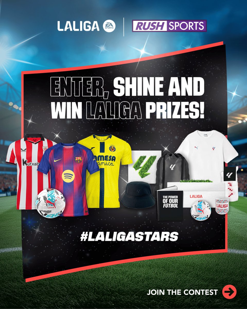 rushtvcaribbean's tweet image. The next round of the La Liga Stars Contest is LIVE and trust us, you do NOT want to sit this one out 😤💫 
All you have to do is:
👉 Hit the link in bio
👉 Enter the contest
👉 Bring your A-game 

#RushSports #LaLigaStars #GameTime #LevelUp