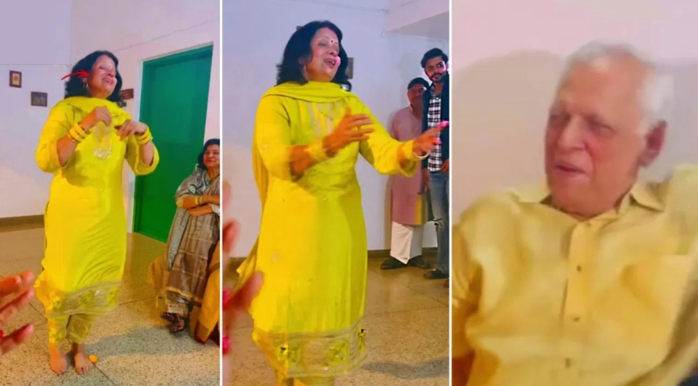 65 साल की उम्र में कैसे ?

65 साल की उम्र में ऐसा कॉन्फिडेंस और ग्रेस वाकई प्रेरणादायक है।
“मेरे हाथों में नौ-नौ चूड़ियां” पर उनके डांस ने न सिर्फ सबका दिल जीता, बल्कि पति को भी मुस्कुराने और शरमाने पर मजबूर कर दिया।

 यह वीडियो एक खूबसूरत संदेश देता है, प्यार, खुशी और ज़िंदगी