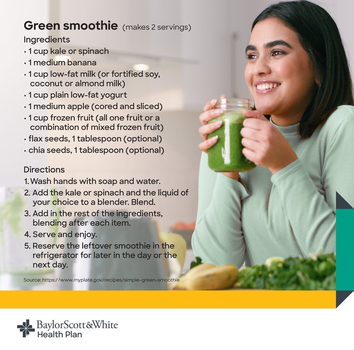 bswhealthplan's tweet photo. Happy St. Patrick’s Day! Celebrate the day with this simple green smoothie! https://t.co/EkhFJheTN1 
 #StPatricksDay #HealthyDrinks https://t.co/H2IYEHNzJV
