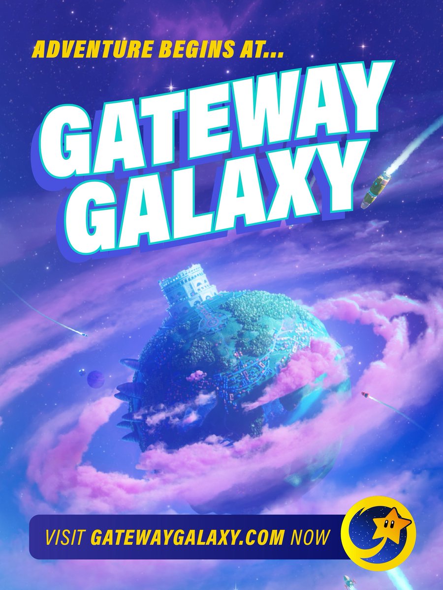 Wishing you were here. Start your journey through the cosmos at the Gateway Galaxy, and don't miss The Super Mario Galaxy Movie, only in theaters April 1. Tickets on sale now.