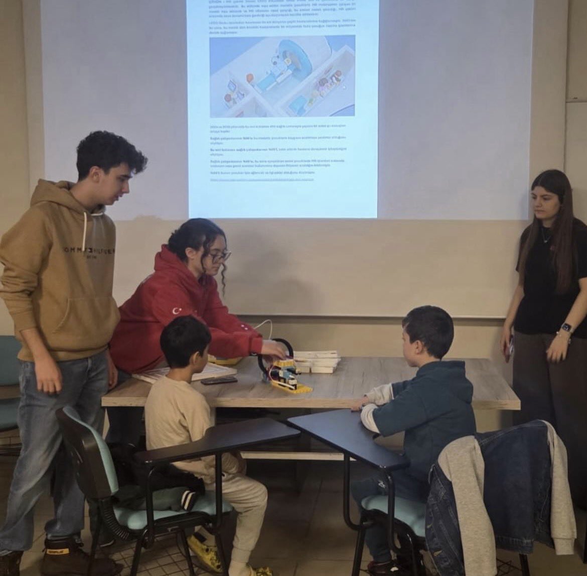 FRC4thDimension's tweet photo. SPIKE Prime MR modelimizle tanışın! 40 dakikalık bu atölye, çocukların MR sürecindeki stresini azaltmayı ve STEM becerileri kazanmalarını hedefler. LEGO temelli model, sesli–görsel uyarılar ve motor hareketlerle zenginleştirilmiştir.❤️🖤 https://t.co/HtC4d0mlAF