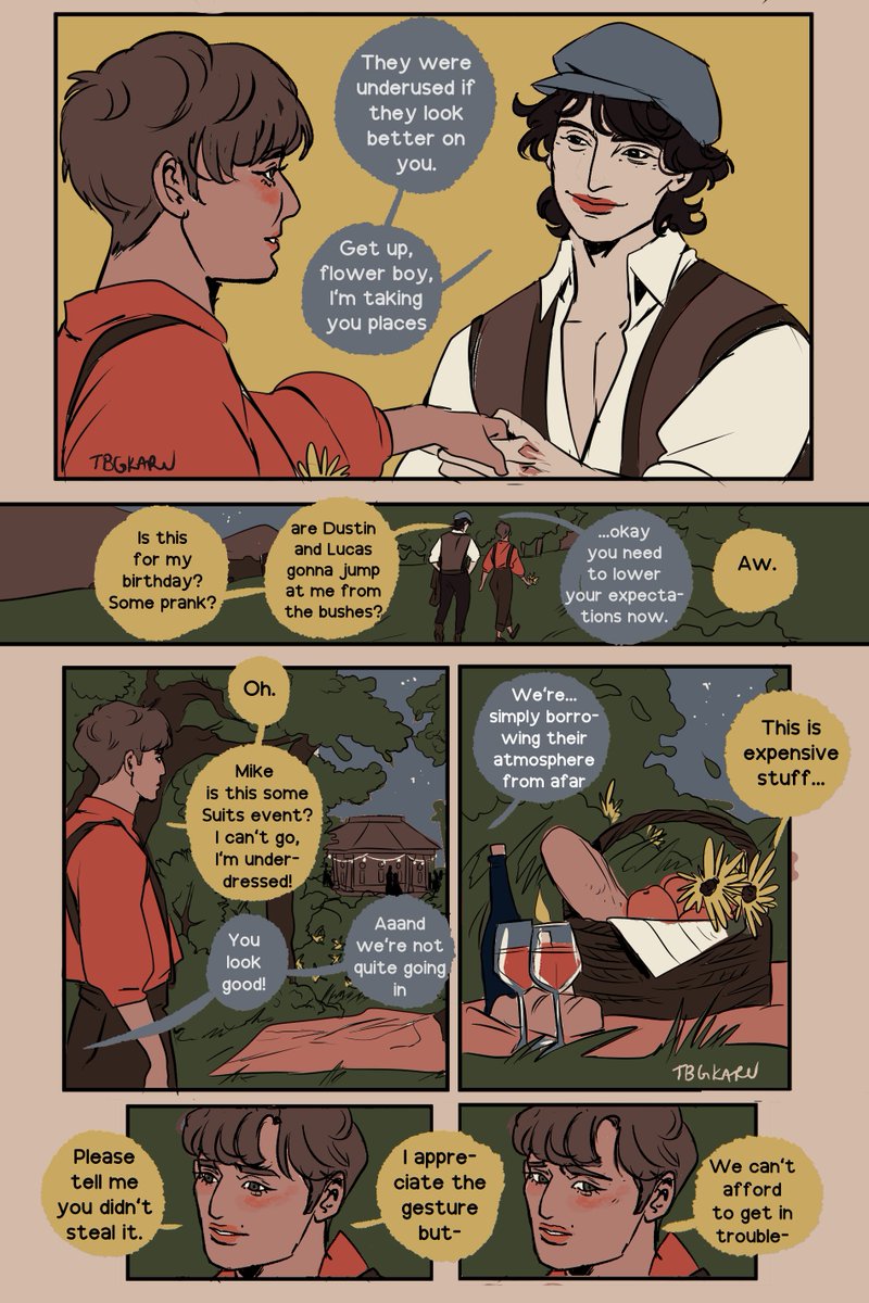 tbgkaru's tweet photo. Day 2 - 1920s AU (#byler)

Low class boys making the most out of it

#willbdayweek2026 https://t.co/x3vgzcZuZQ