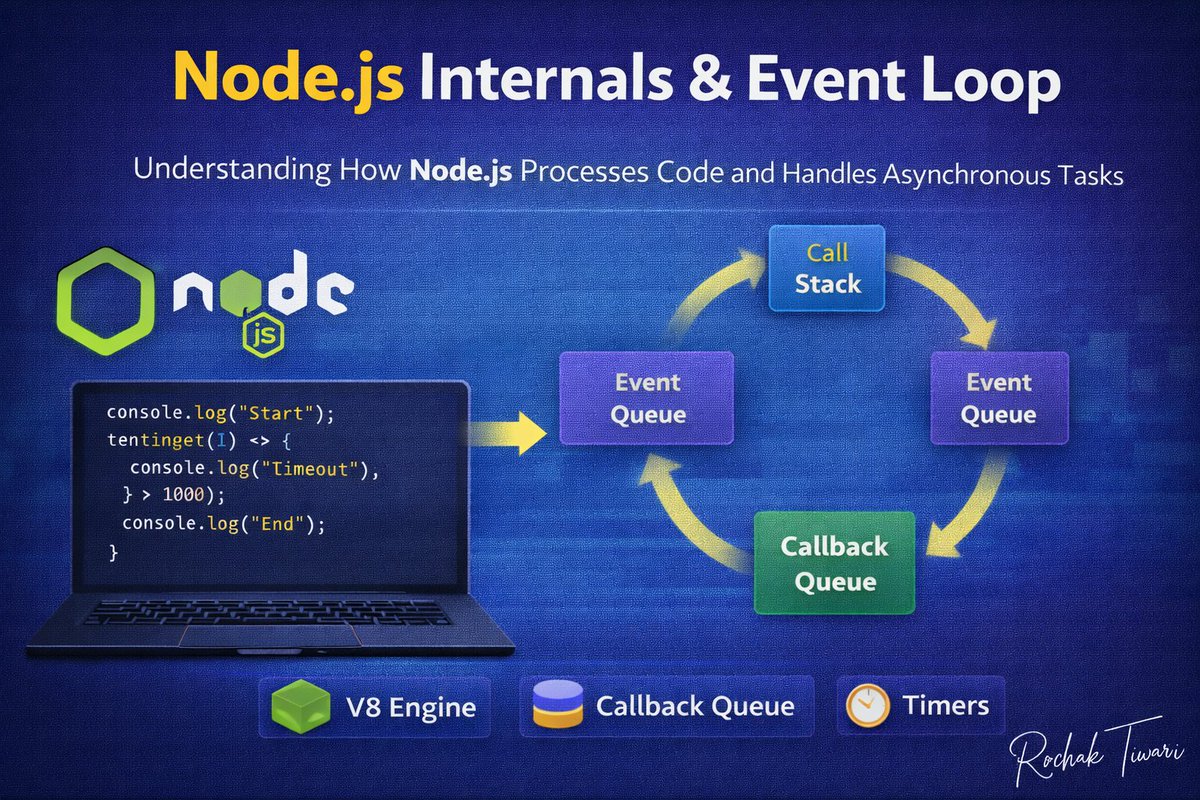 Check out my today’s blog! 

Topic: Node.js Internals &amp; Event Loop

📖Read here: …erstandingwebdevelopment.hashnode.dev/node-js-intern…

#JavaScript #WebDevelopment #Coding #LearnToCode #oop  #chaicode