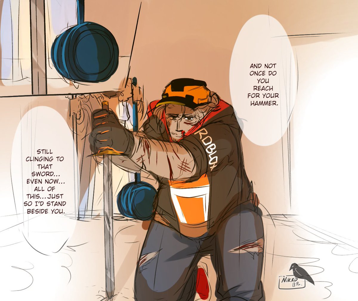 kage_kasai's tweet photo. "The day i meet you"
Headcanon telamon ask builderman to do a sword fight with him and if he win he will work with him
#buildermon https://t.co/NKpGTVDcpS