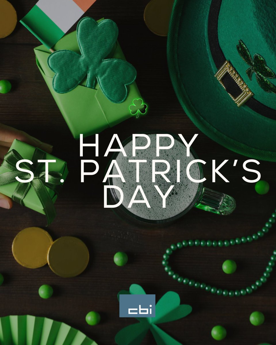 Cheers to a bright St. Patrick’s Day from CBI! 🍀