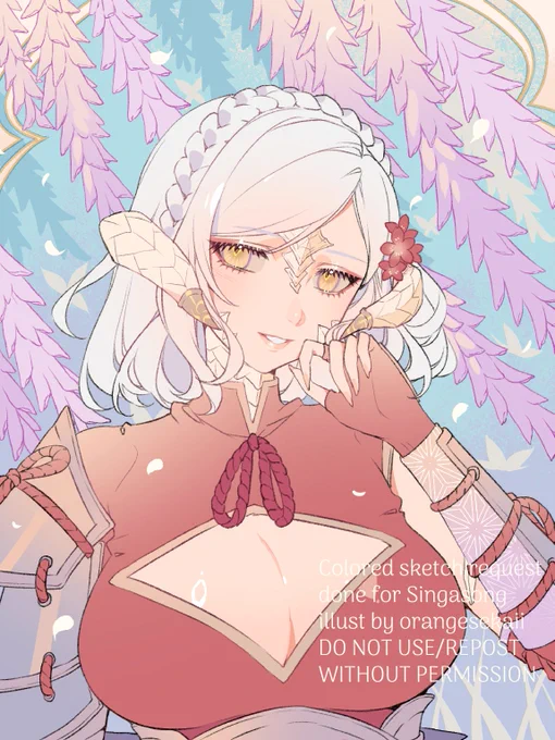 Colored sketch request done for Thank you for your kind support~!