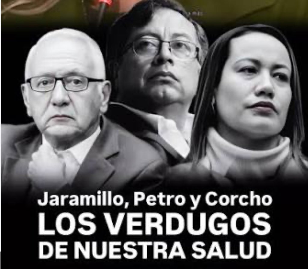 Ni perdón ni olvido… Petro, Jaramillo y Corcho los miserables que acabaron con nuestra salud 😔