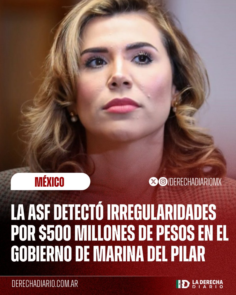 🚨🇲🇽 | SAQUEO AL ERARIO: La Auditoría Superior de la Federación detectó irregularidades en pagos de programas sociales y otros servicios por 500 millones de pesos en la cuenta pública del gobierno de la morenista Marina del Pilar en Baja California.