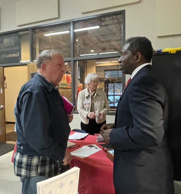 JonMcColumn's tweet photo. It was cold outside last night, but General McColumn got a warm welcome from the great folks of the @RabunGOP ! He'll see them again next Monday for the U.S. Senate debate. Watch their Facebook page for the live stream, if you're not in the area: https://t.co/kikrsOOY0u https://t.co/clVUaj9IyY