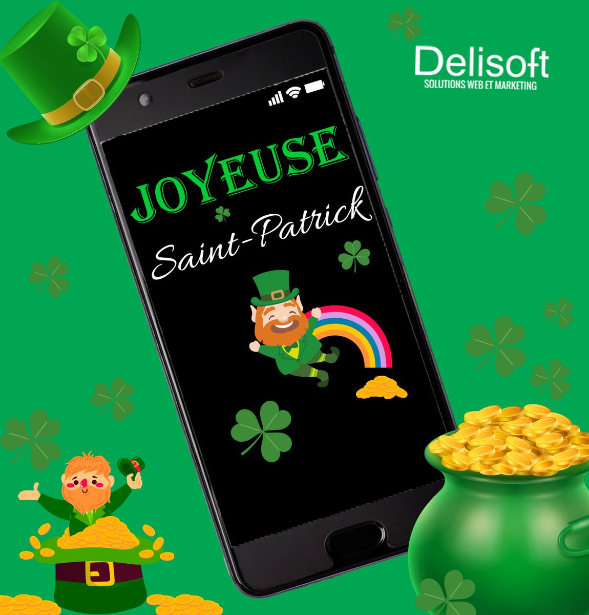 Delisoft's tweet photo. 🍀 Ce Saint-Patrick, transformez votre site en pot d'or avec Delisoft! 🍀

Transformez votre présence en ligne avec nos designs captivants, notre SEO magique, et des publicités ciblées. 

#Delisoft #SaintPatrick #WebDesign #SEO #FacebookAds #GoogleAds #Marketingdigital https://t.co/qC5hMLXEBX