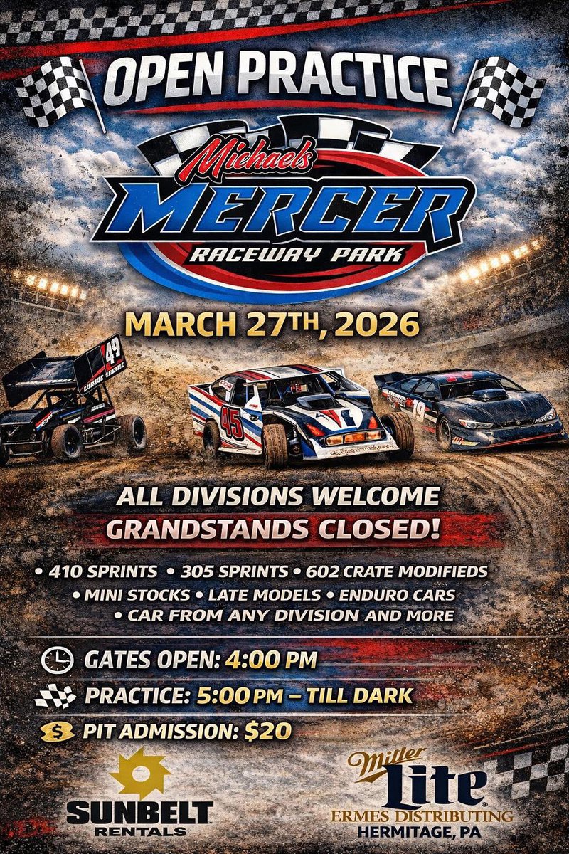 Michaels mercer raceway park tweet media